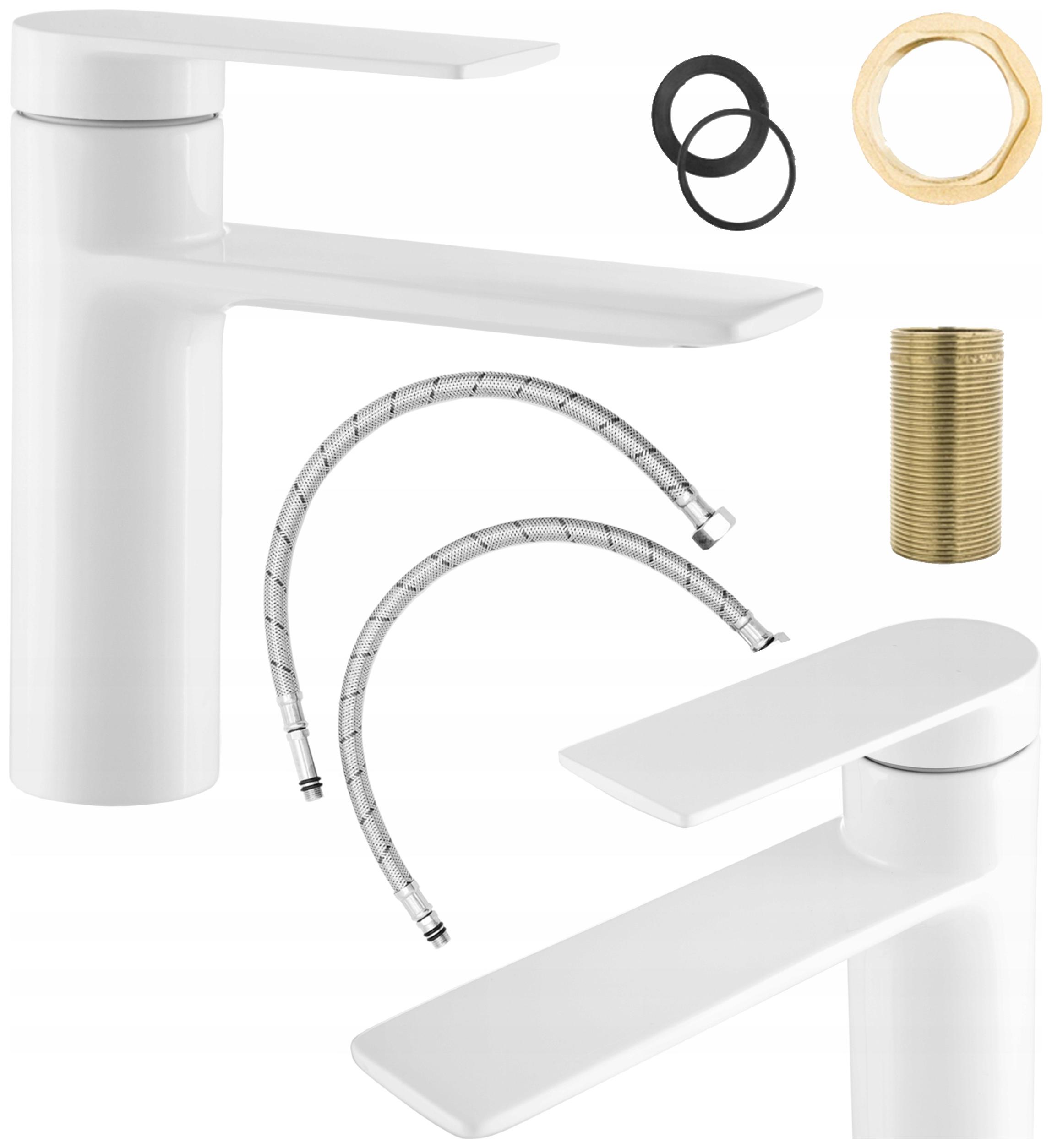 Batéria Umyvadlová Stojaca Vodopád Kaskáda Faro Biela Mosadz