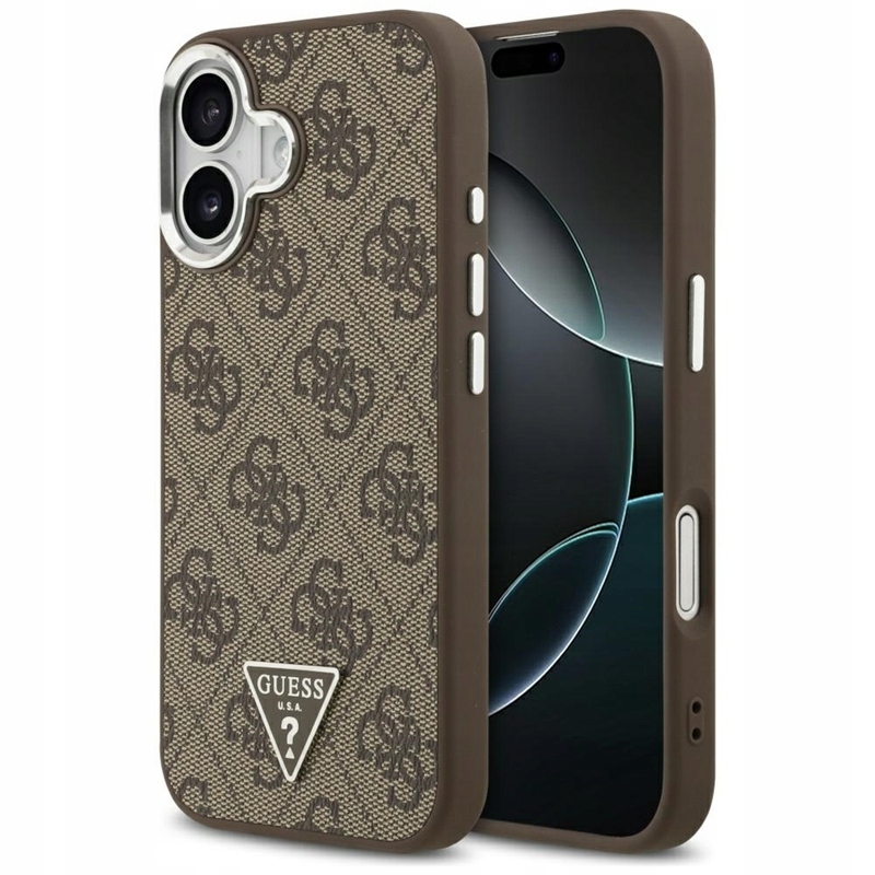 Guess 4G Triangle Logo MagSafe – Pouzdro pro iPhone 17 (hnědé)