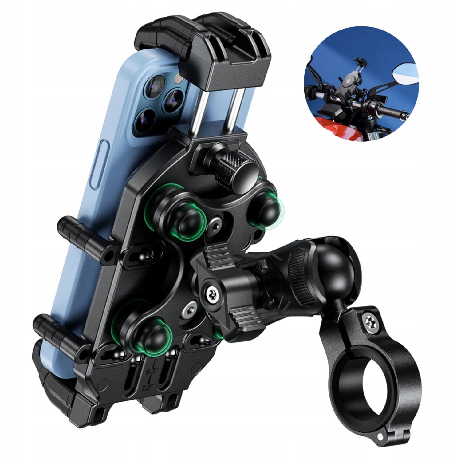 Uchwyt Rowerowy na Telefon Motocyklowy Uchwyt na Kierownicę Wstrząsoodporny