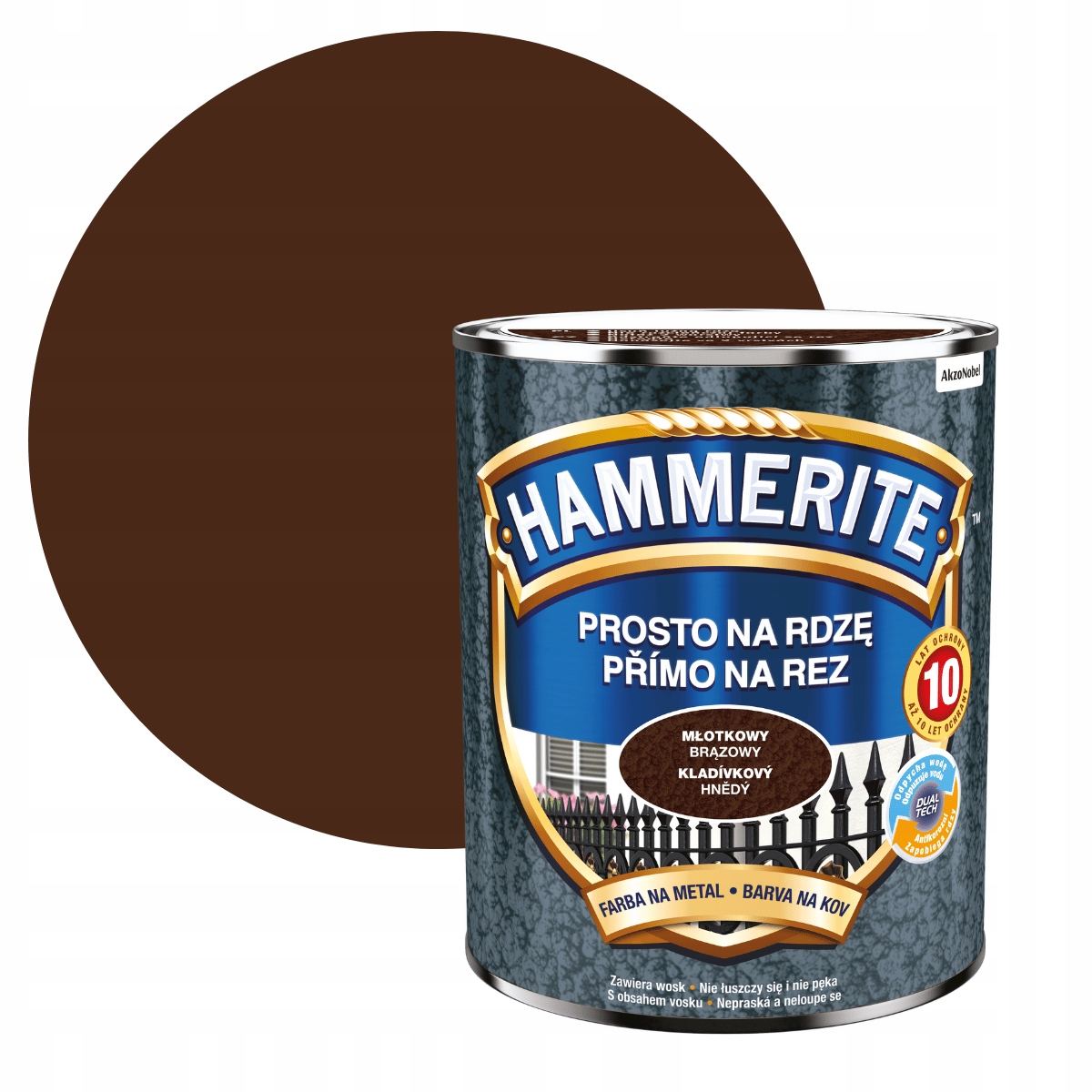 

Hammerite Na Rdzę 0,7L Brązowy Młotkowy