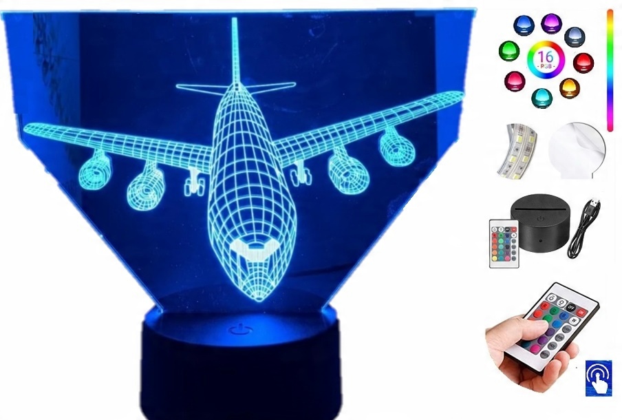

Lampka na biurko Samolot Boeing 16kol Led Plexido