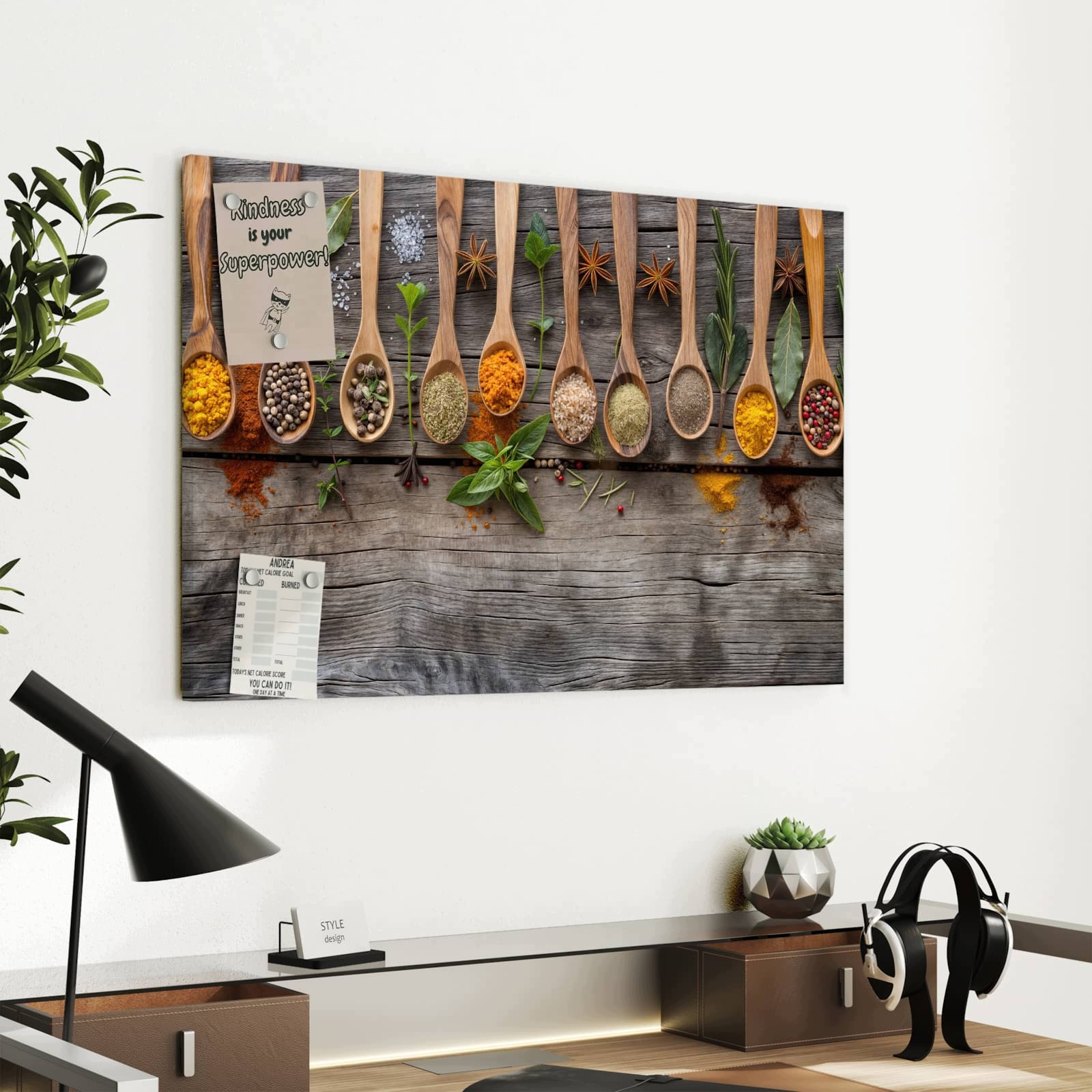 Magnetická tabule Jemné Koření kuchenne 60 × 40 cm