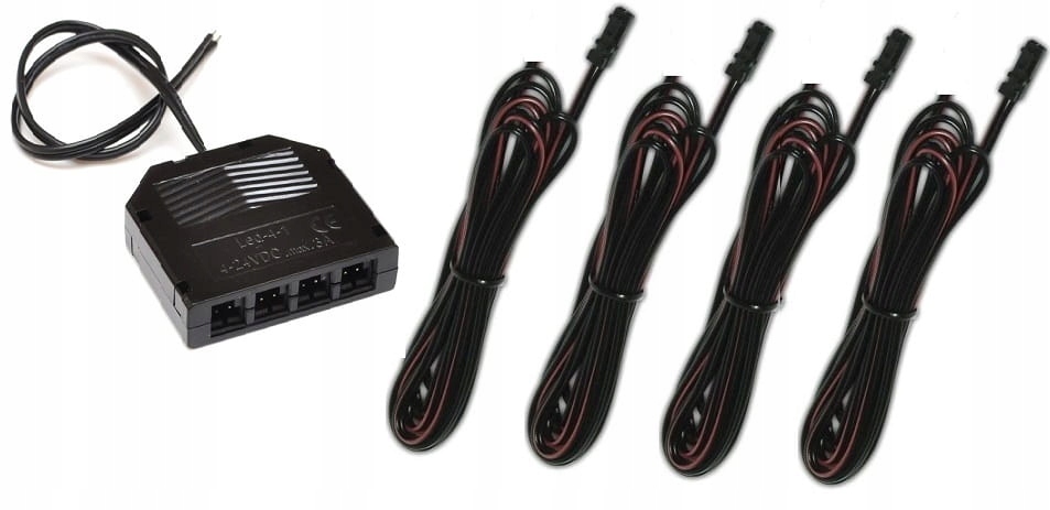 Zestaw do podłączenia LED 4 PKT-2M-CZ. 12-24 V DC czarny