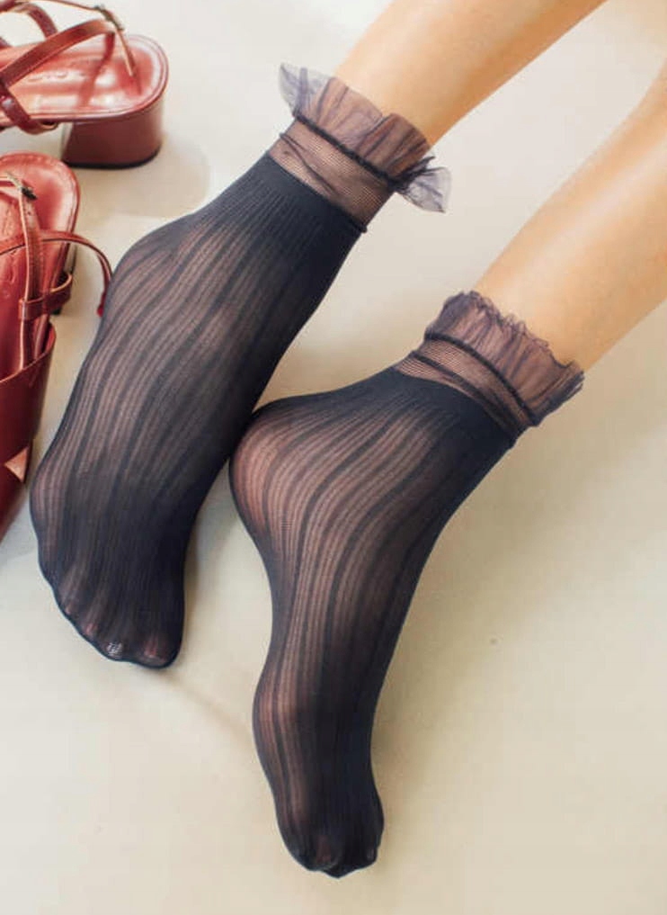 

Skarpetki damskie fantazyjne czarne