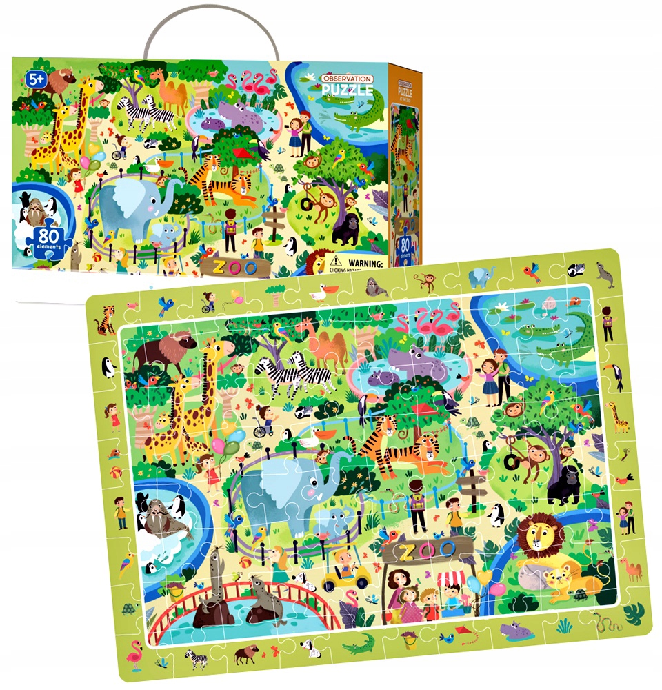 Puzzle Dodo Toys Observation 80 elementów Puzzle obserwacyjne 80 W zoo Kod producenta 300259