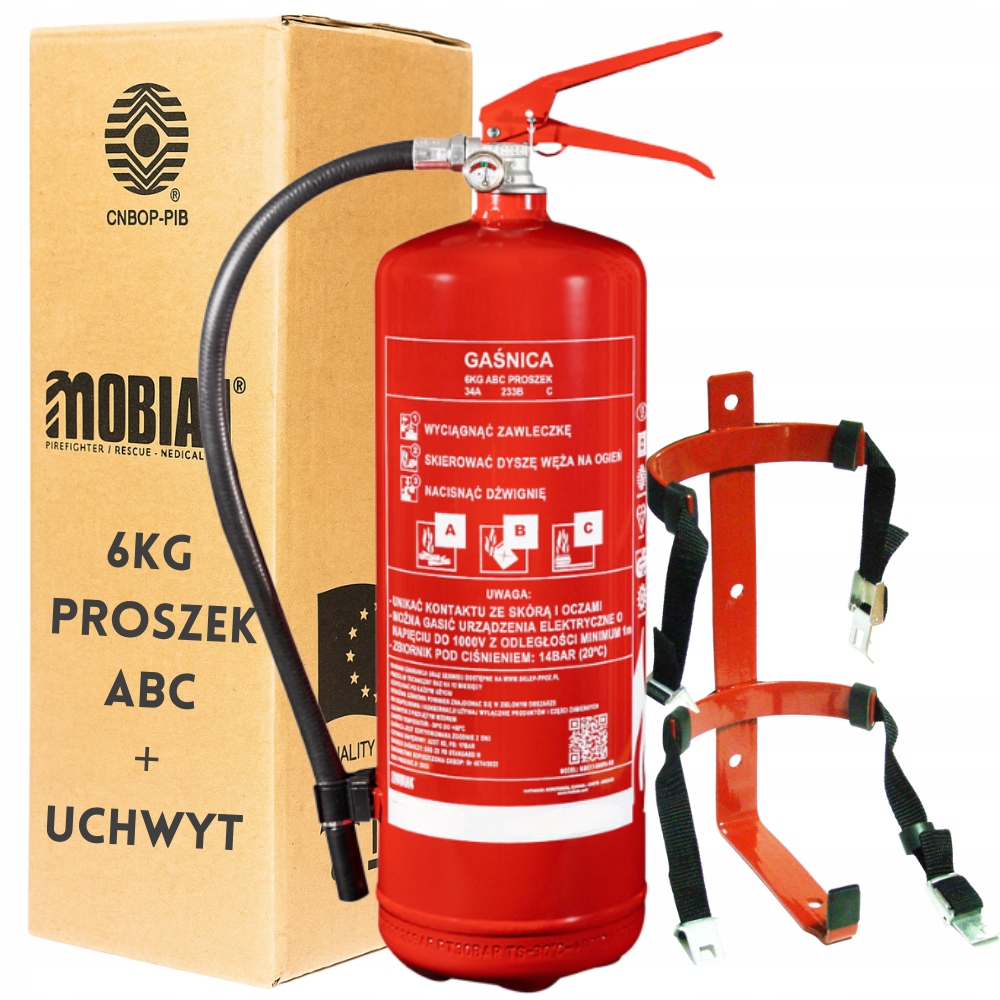 Zestaw Kombajn Bizon Ciągnik Autobus Autokar Gaśnica 6kg Proszkowa Uchwyt