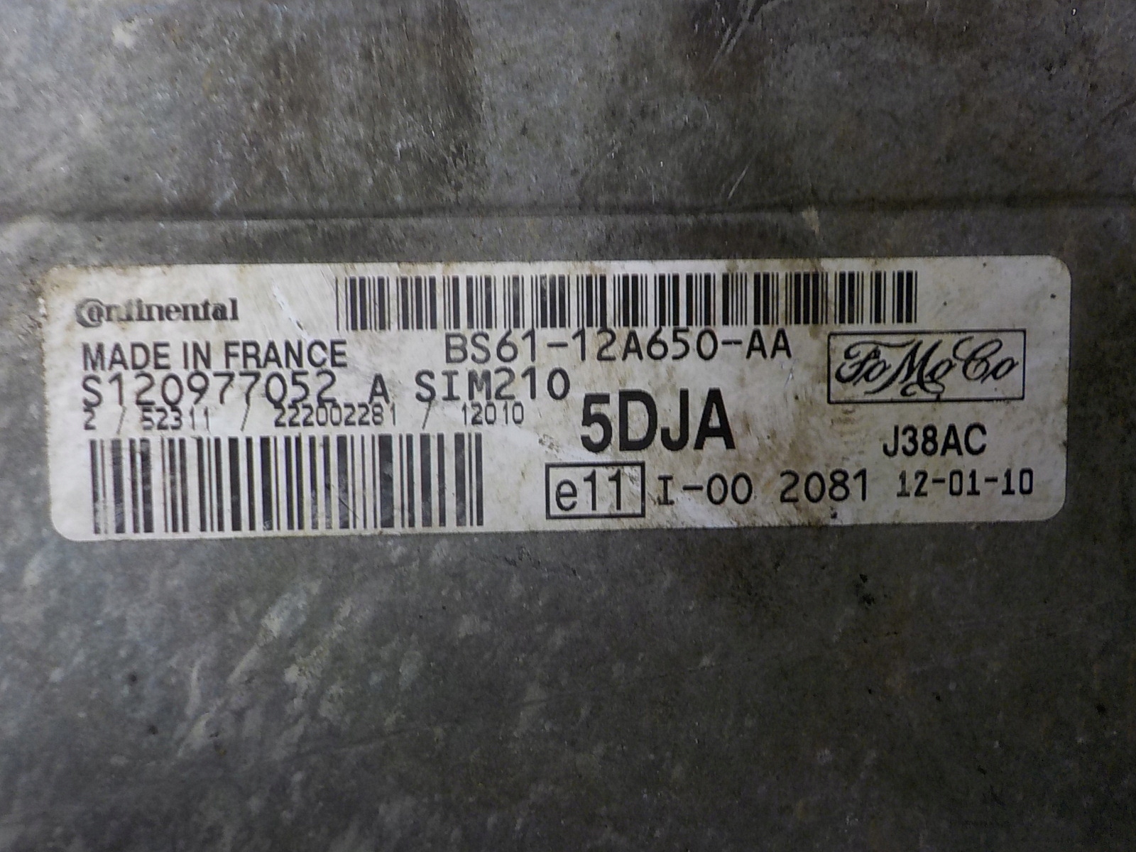 FORD Computer Bedienteil BS61-12A650-AA S120977052A 5DJA