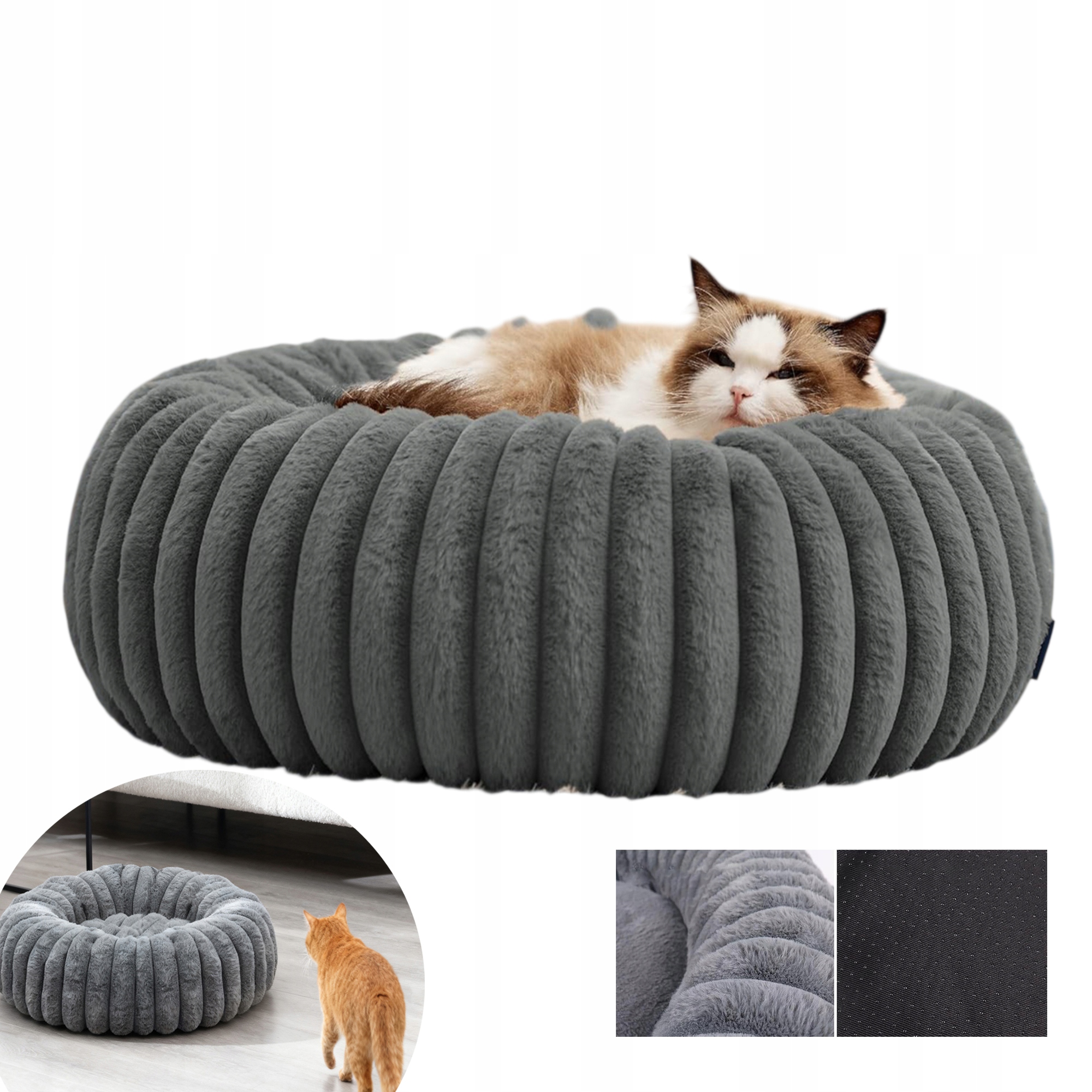 Levně Kulaté Pelíšek Pro Zvířata 50 CM Měkké A Plyšové