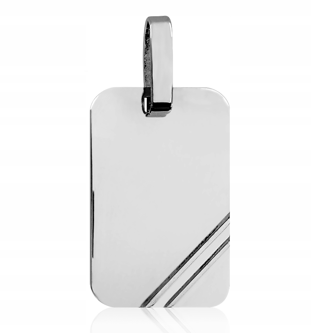 Stříbrný Přívěsek Plech 925 Obdélník Gravírování