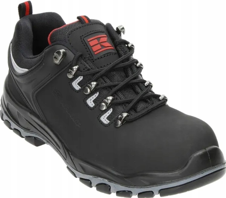 SKÓRZANE PÓŁBUTY BUTY MĘSKIE ROBOCZE Z NOSKIEM