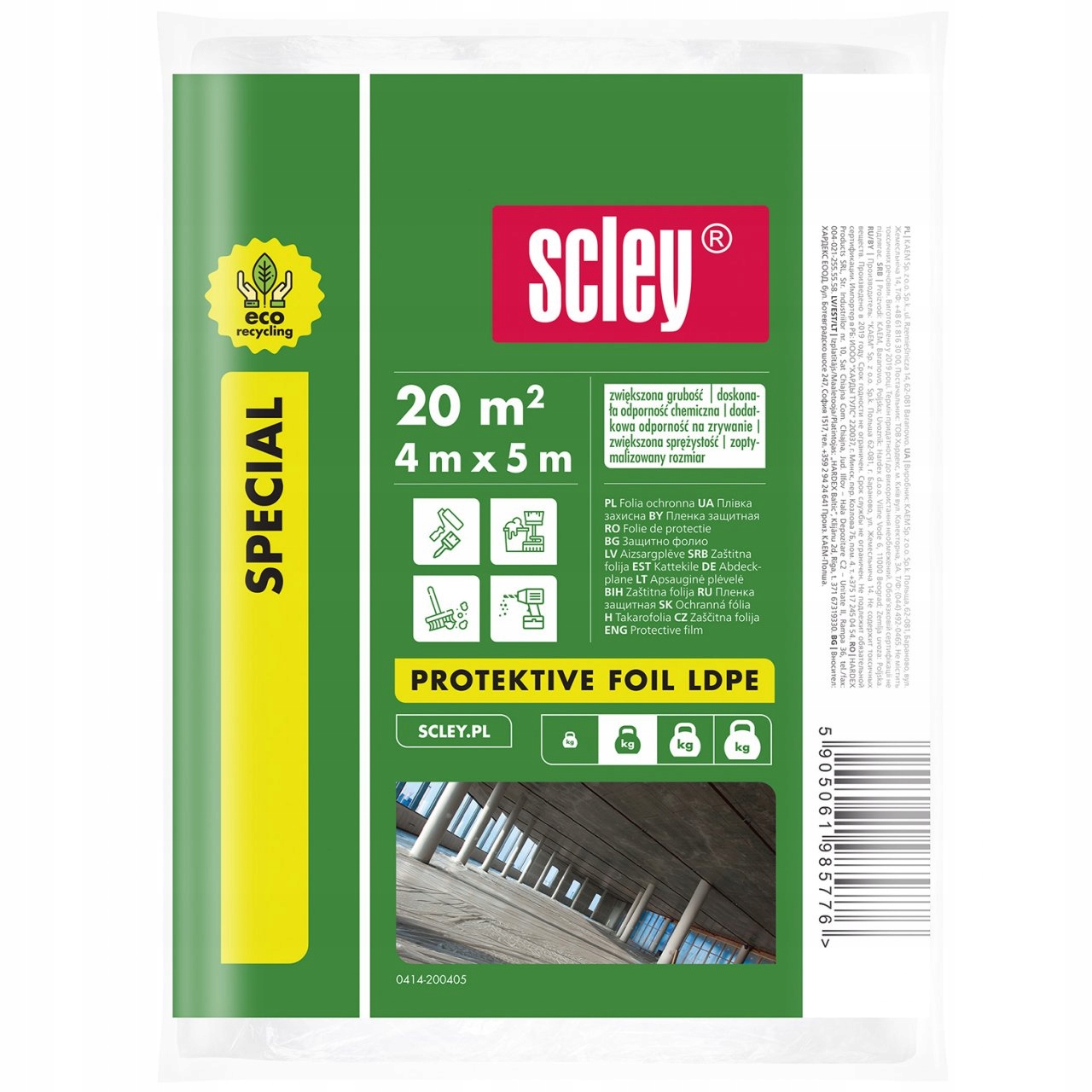 

Ekologiczna Folia Ochronna Scley Ldpe 4*5