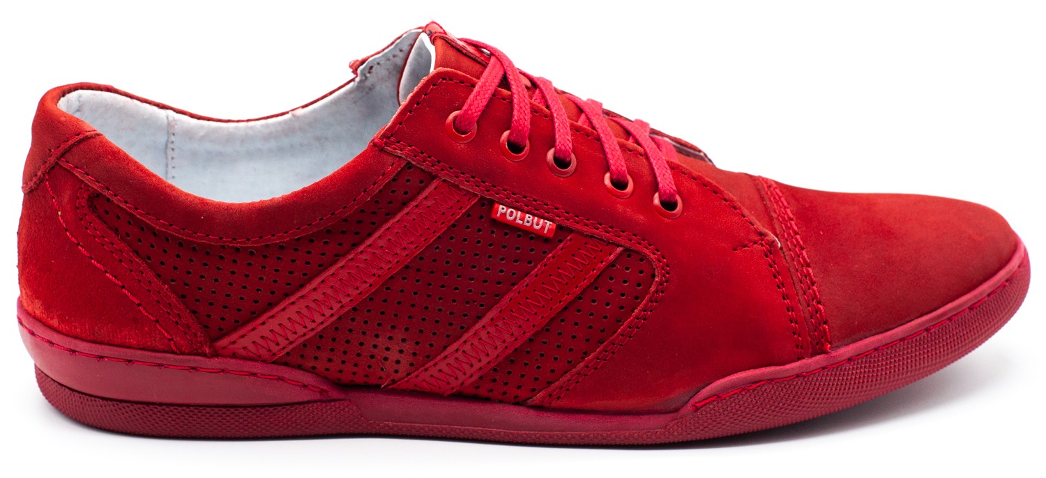 

Buty Męskie Casual Skóra Pl R3 Per Czerwony 40