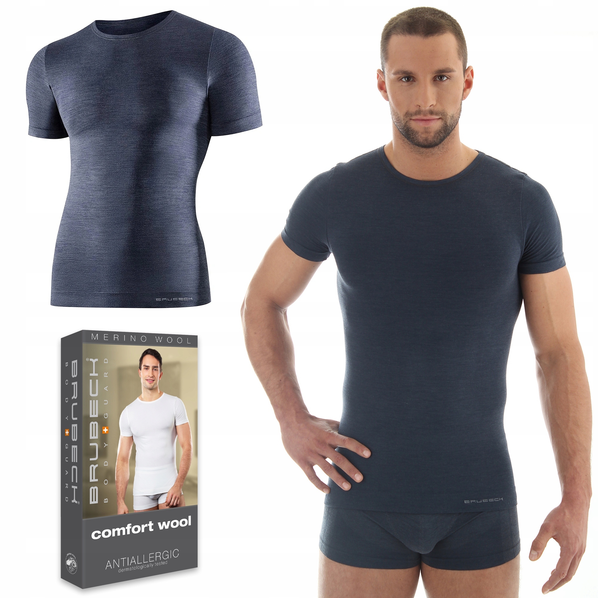 Brubeck SS11030 tričko pánské termo Vlněné XL