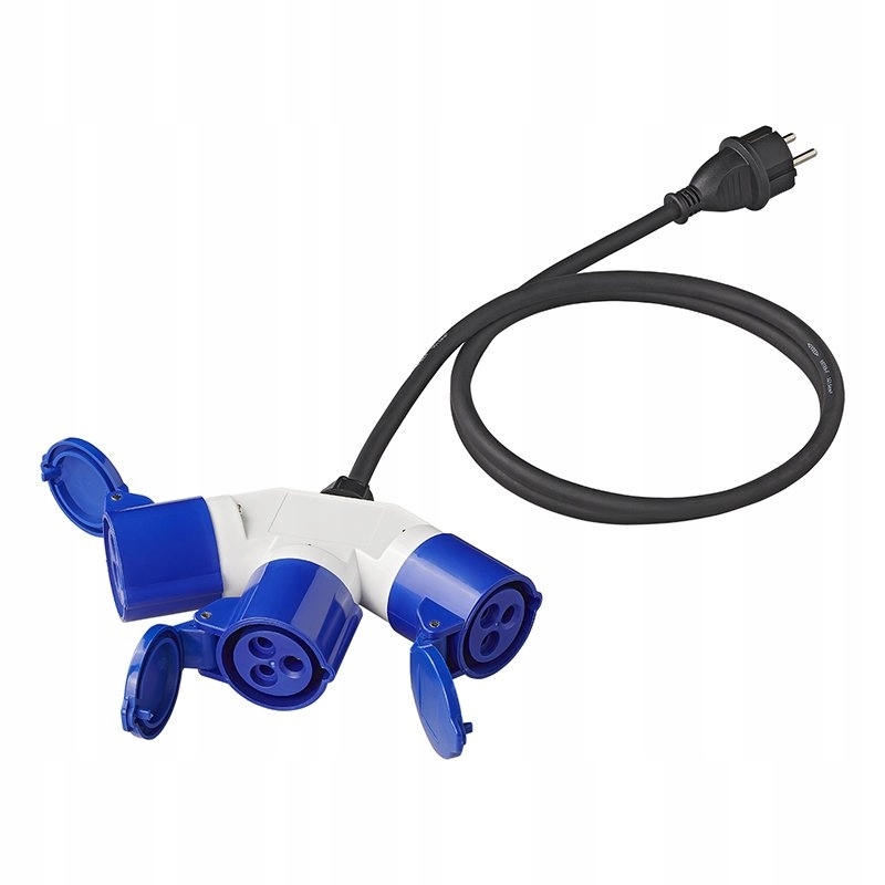 Kabel przejściowy 150cm 3x2,5mm² z wtyczki Schuko na 3xCEE