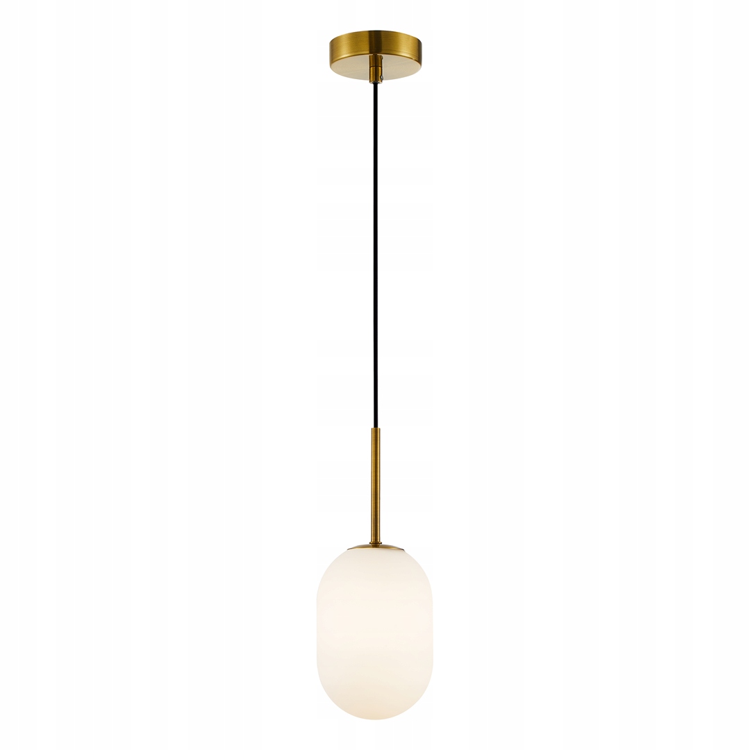 Závesná lampa zlatá malá sklenená biela, tienidlo nad glamour stôl 12 cm Milagro