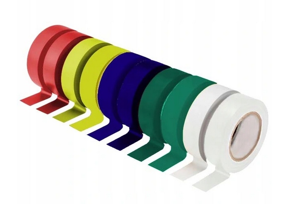 TAŚMA IZOLACYJNA PCV WODOODPORNA KOLOR MOCNA 10SZT TAŚMA ELEKTRYCZNA Marka Unity