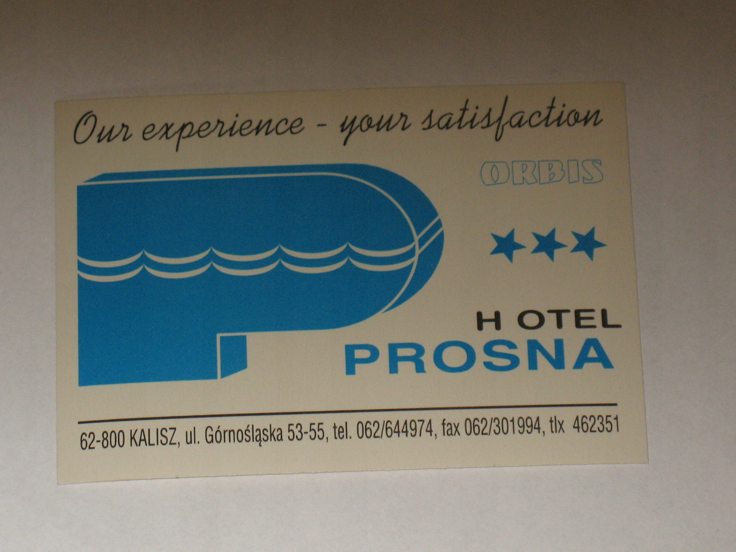 ORBIS HOTEL PROSNA KALISZ naklejka