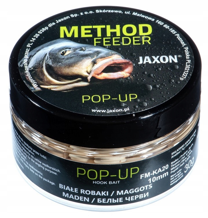 Jaxon Kulki Pop-up Method Feeder 10mm Białe Robaki Fm-ka