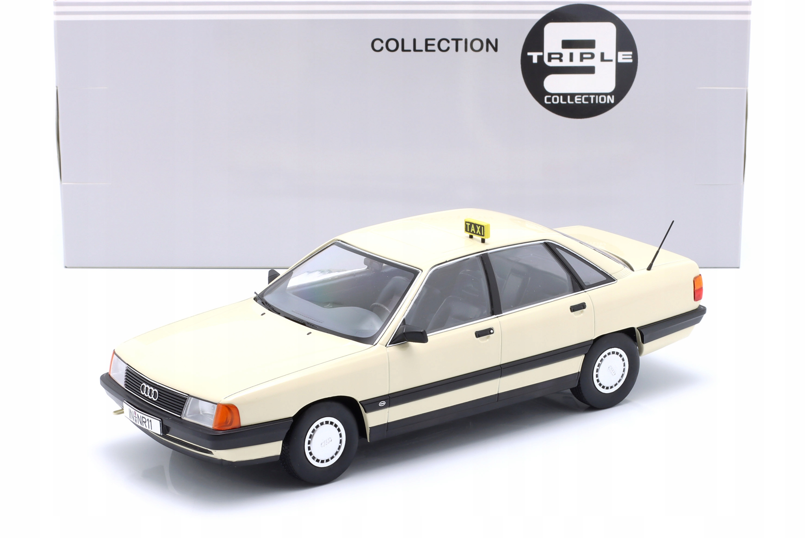 TRIPLE9 Audi 100 (C3) 1989 Taxi Ivory 1:18