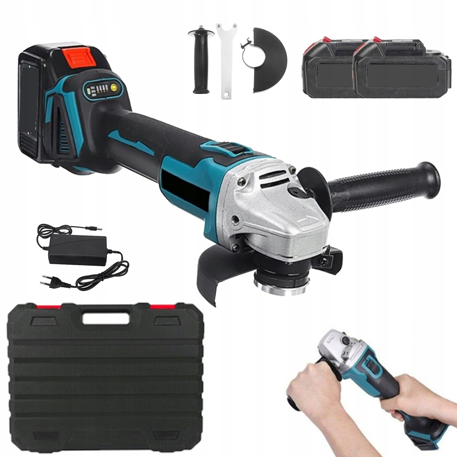 Bezszczotkowa Kątowa Szlifierka Akumulatorowa Gumówka Kątówka 3 Biegom 12V