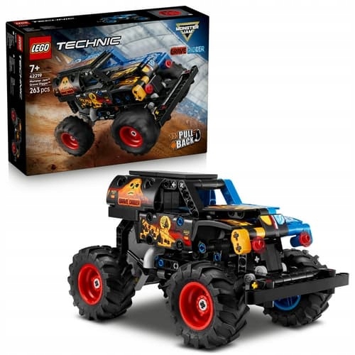 Lego Technic 42219 Monster Jam Grave Digger Oheň a led
