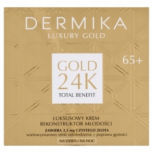 Luxury Gold 24K 65+ Krém na obličej 50 ml Rekonstruktor mládí Dermika