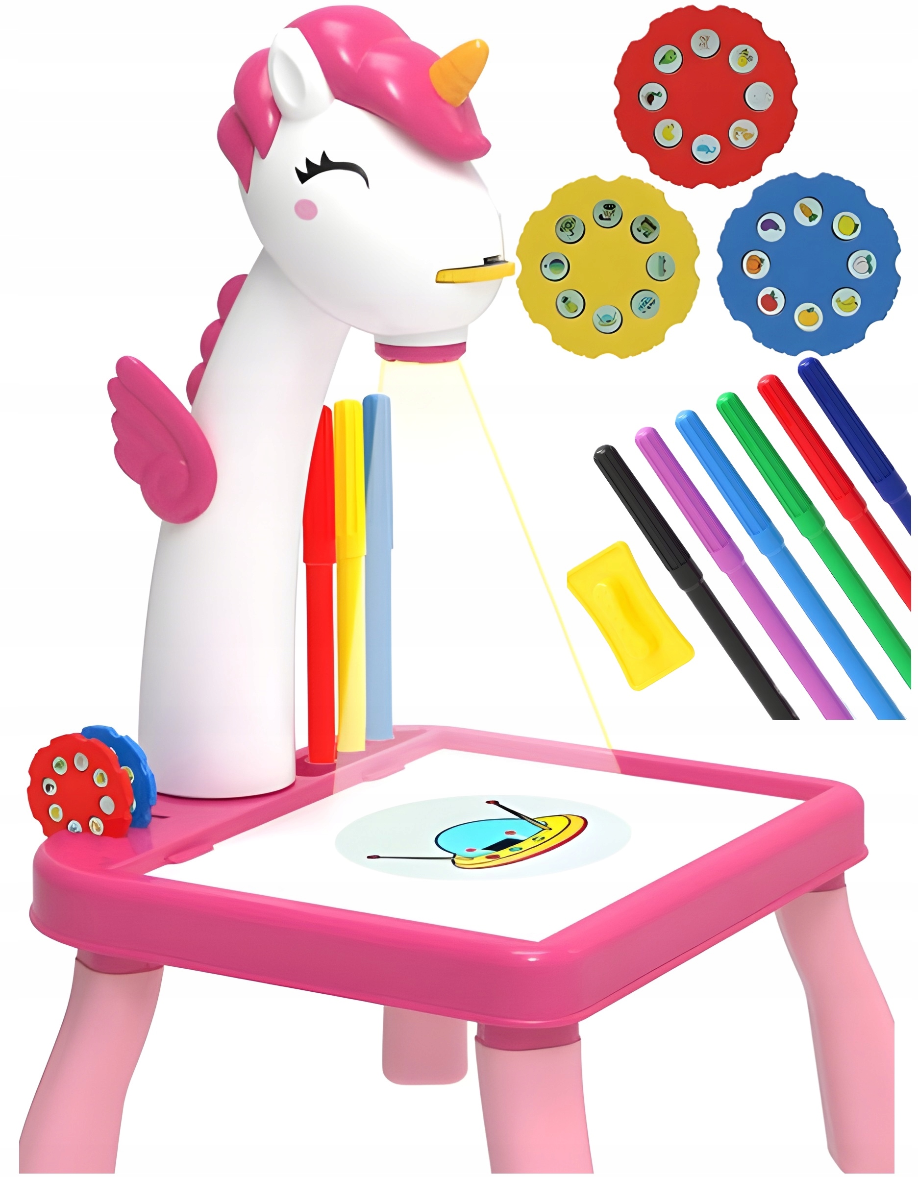 Projektor do rysowania dla dzieci Jednorożec Zabawa i Rozwijanie Talentu