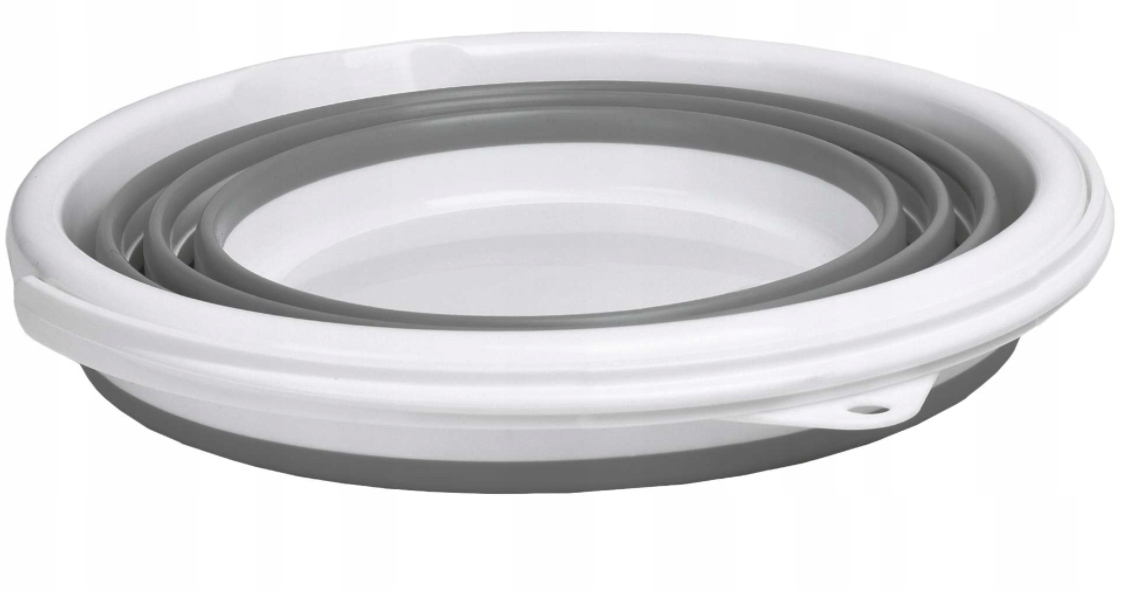 WIADRO SILIKONOWE SKŁADANE WIADERKO UNIWERSALNE 10L PRZENOŚNE KEMPINGOWE Materiał silikon