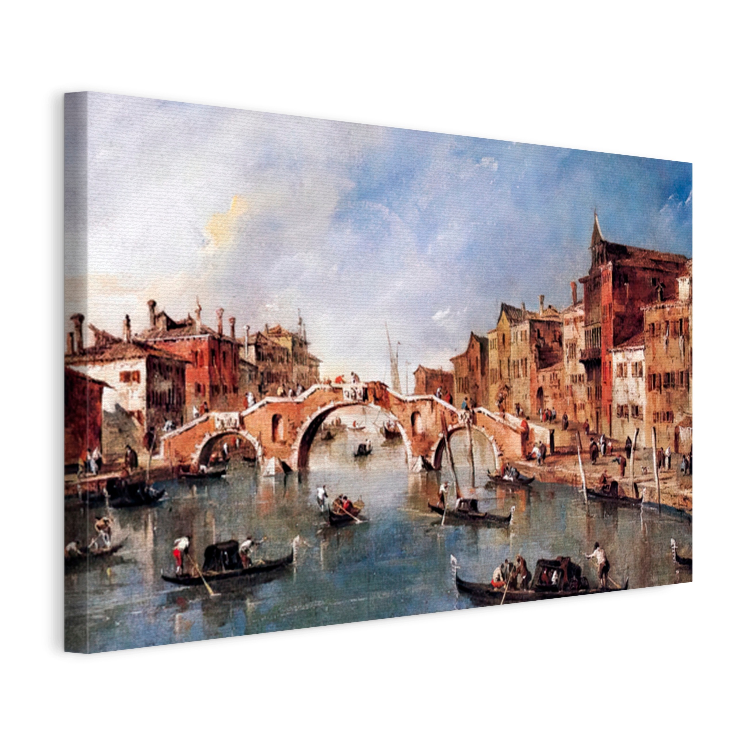 Obraz na plátne Francesco Guardi Trojoblúkový most v Cannaregio canvas 120