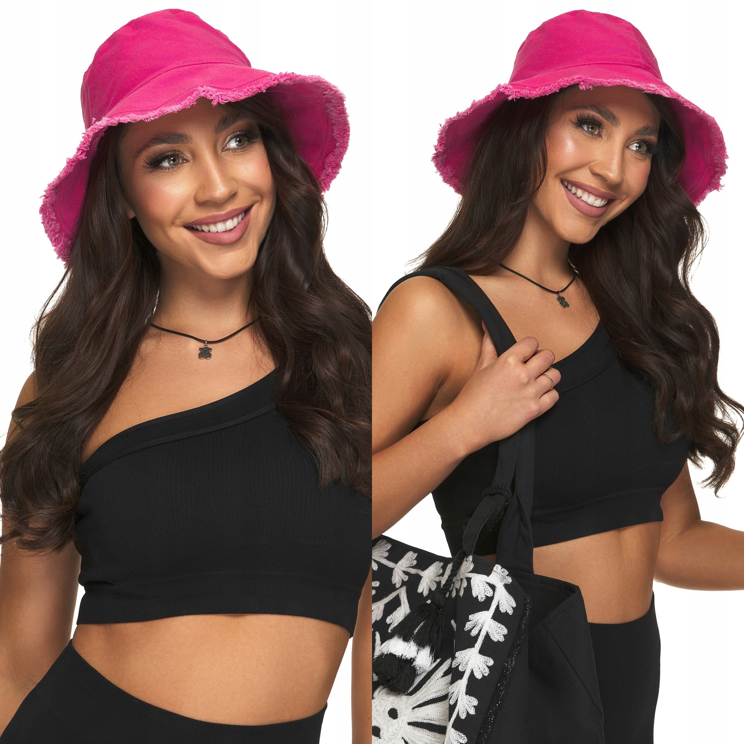 

Czapka Bucket Hat bawełniana Kapelusz różowy