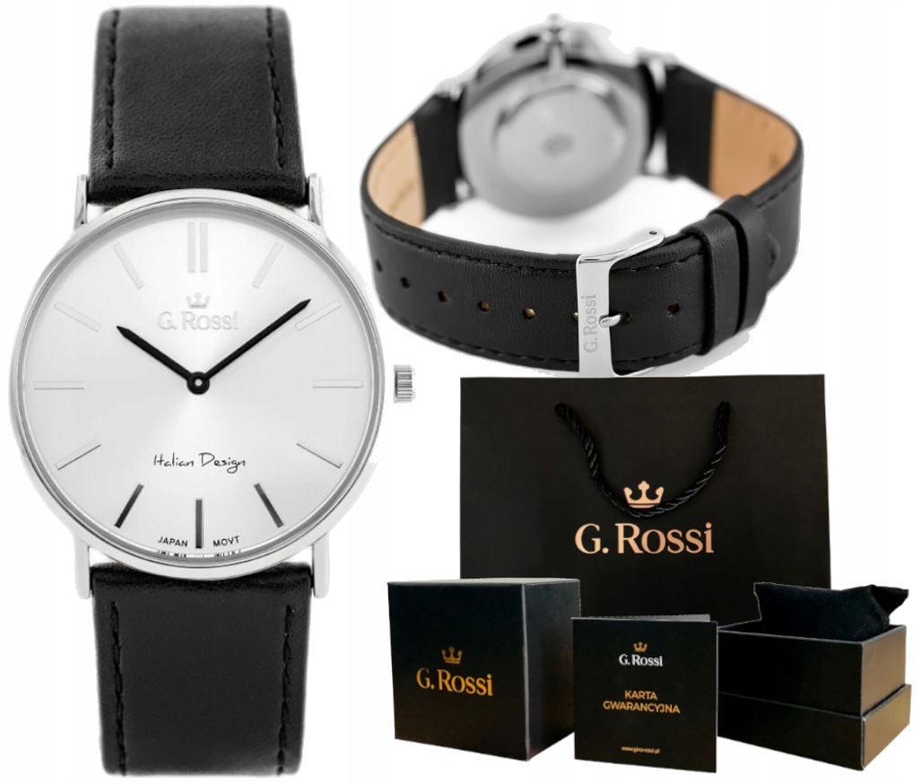 

Elegancki Zegarek Męski G. Rossi Pasek + Pudełko