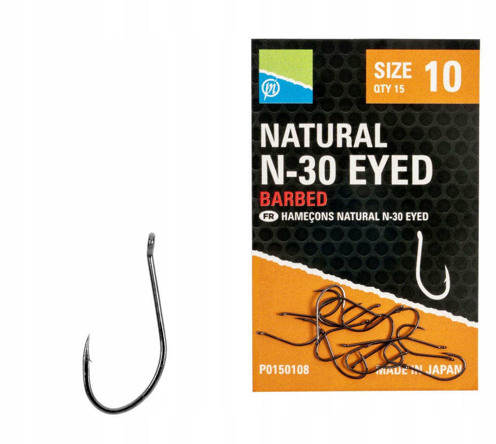 Haczyki Preston Natural N-30 Eyed 10szt-14