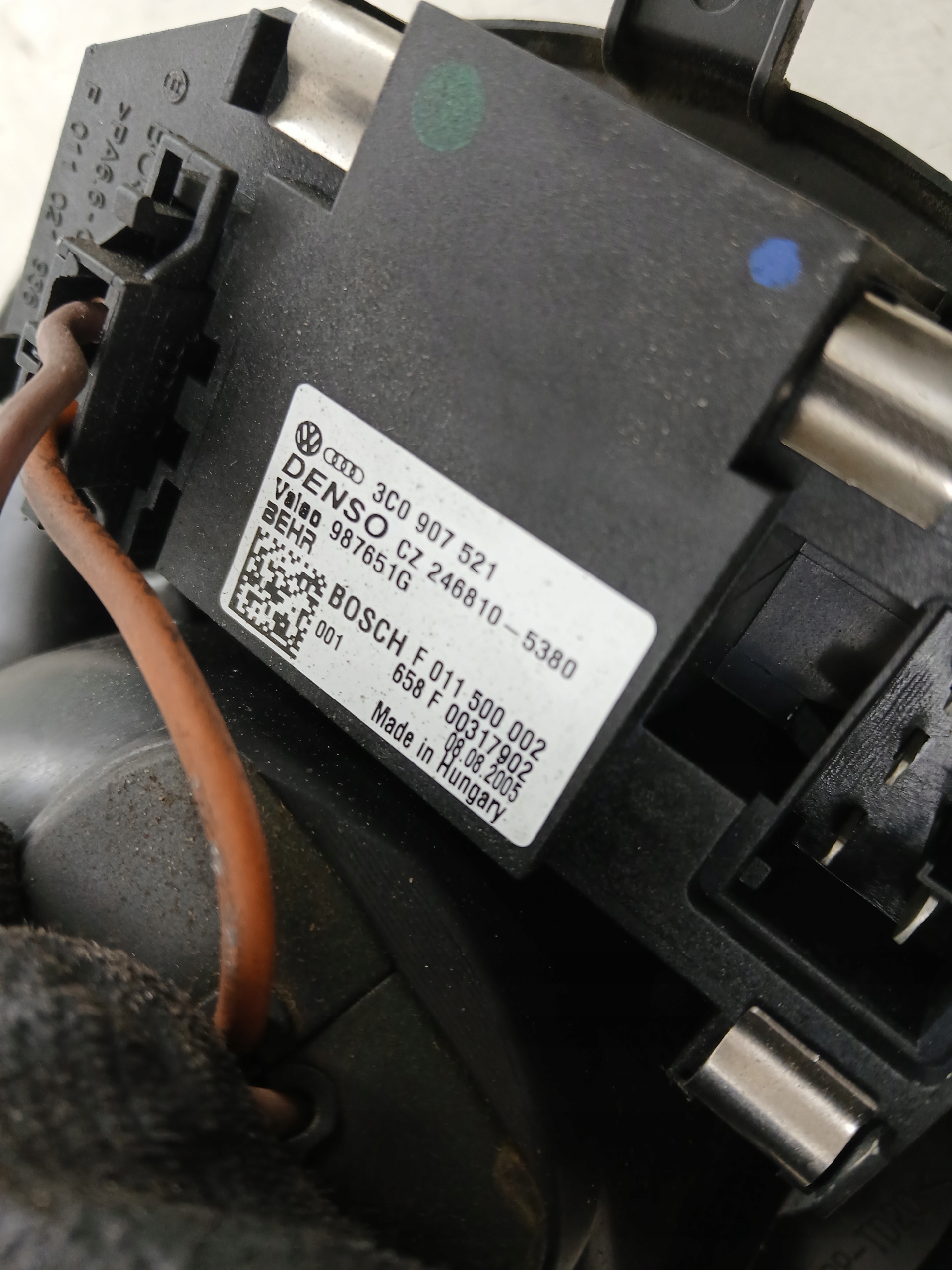 VW PASSAT B6 heating air conditioning devices resistor, rheostat, regulator 3C0907521