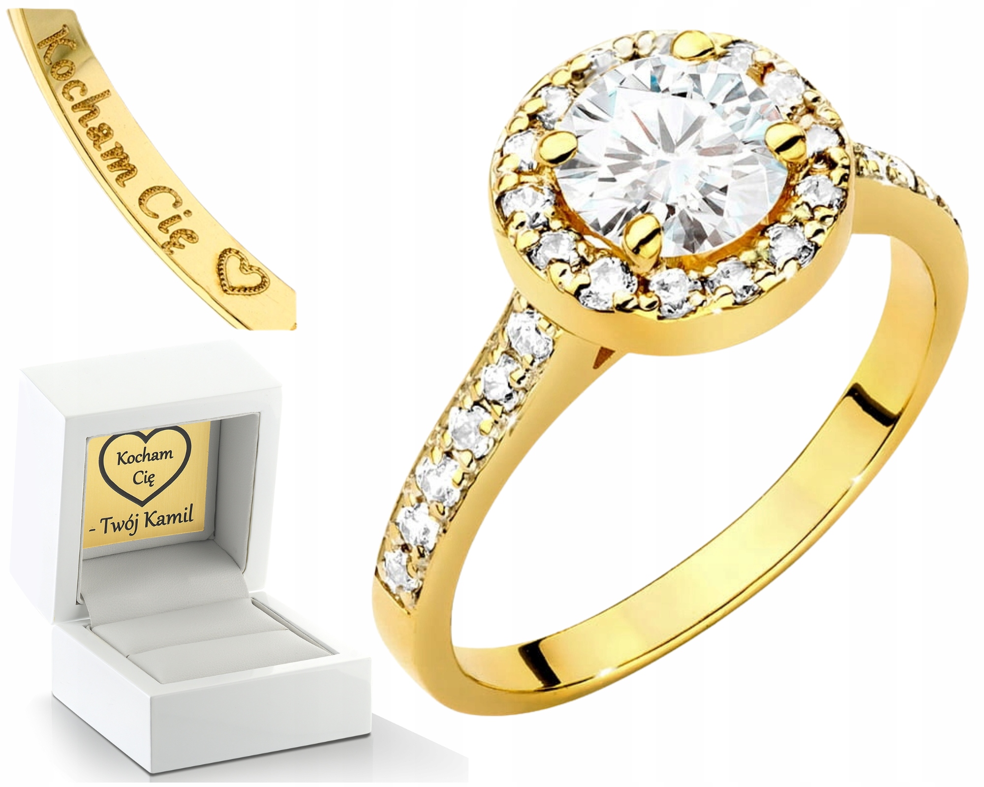 Šperky S Laboratorními Diamanty Prstýnek Pro Zásnuby 1,08 Ct