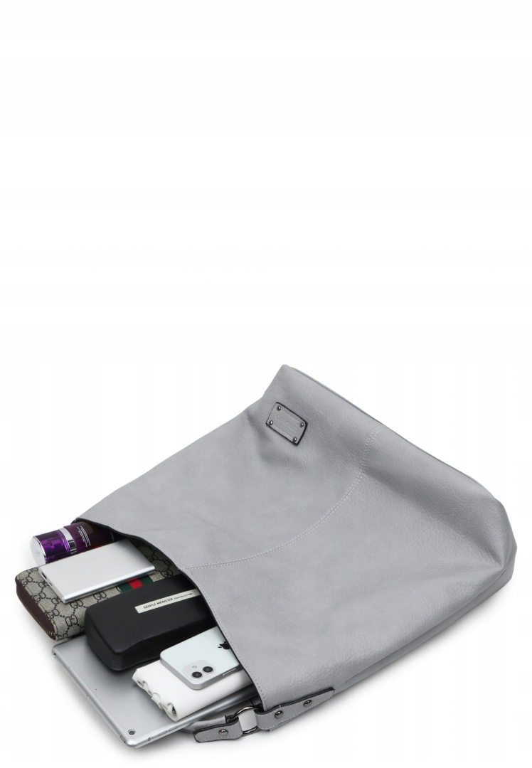 Torebka damska LUIGISANTO LY3424 Grey Wielkość duża (mieszcząca A4)
