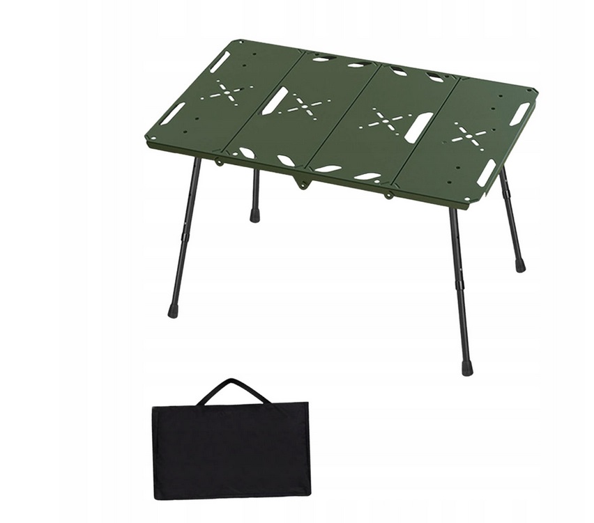 Stół taktyczny kempingowy Przenośny regulowana wysokość Składany metalowy