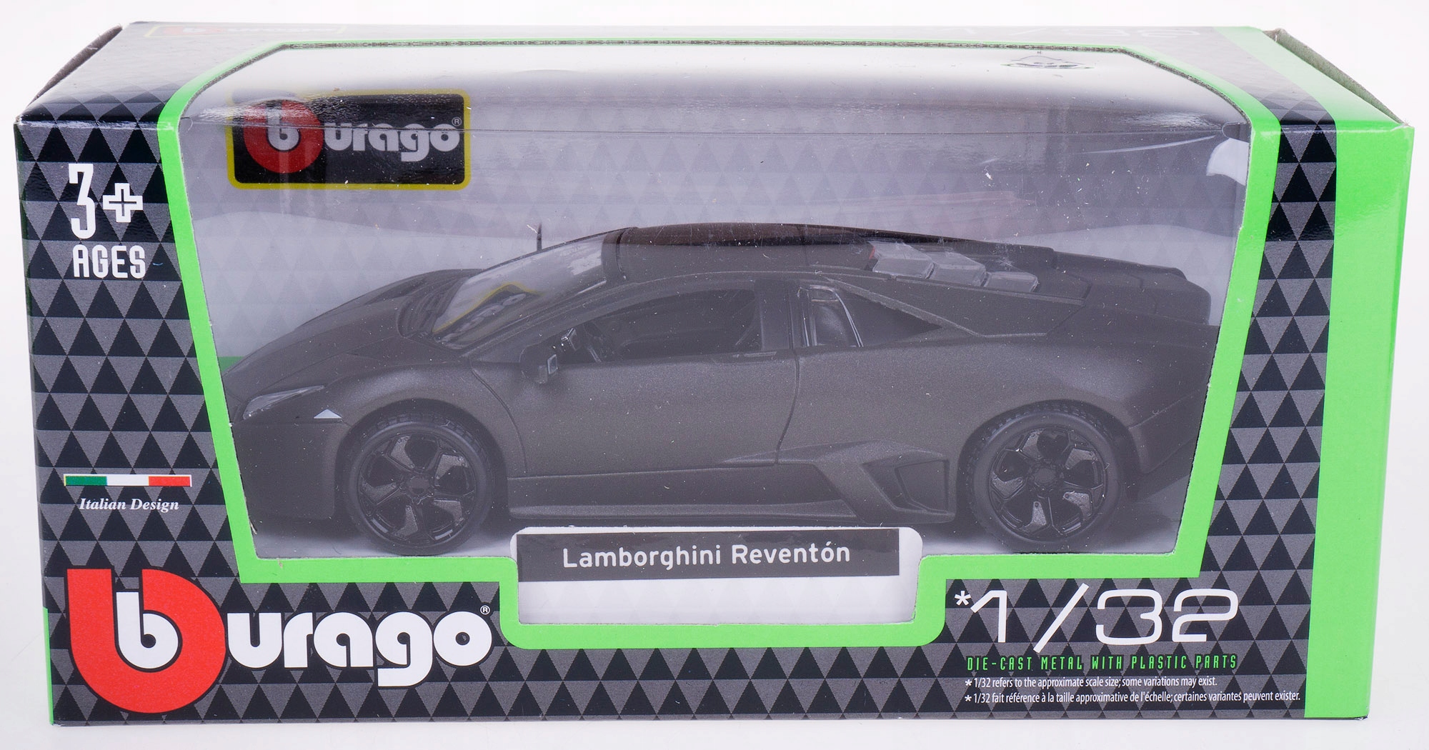 LAMBORGHINI REVENTON MODEL METALOWY BBURAGO 1:32 CZARNY EAN (GTIN) 4893993420131