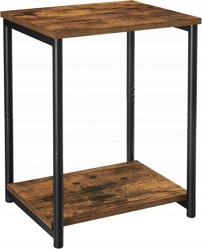 Obdélníkový Dřevěný Konferenční Stolek Na Nohách S Poličkou Do Obývacího Pokoje, Loftový