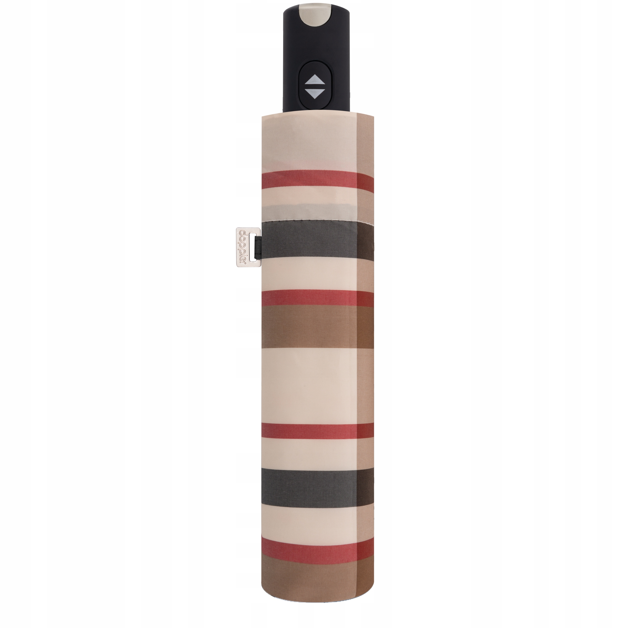 Doppler Carbonsteel Magic Karo Beige silný automatický deštník 150 km/h