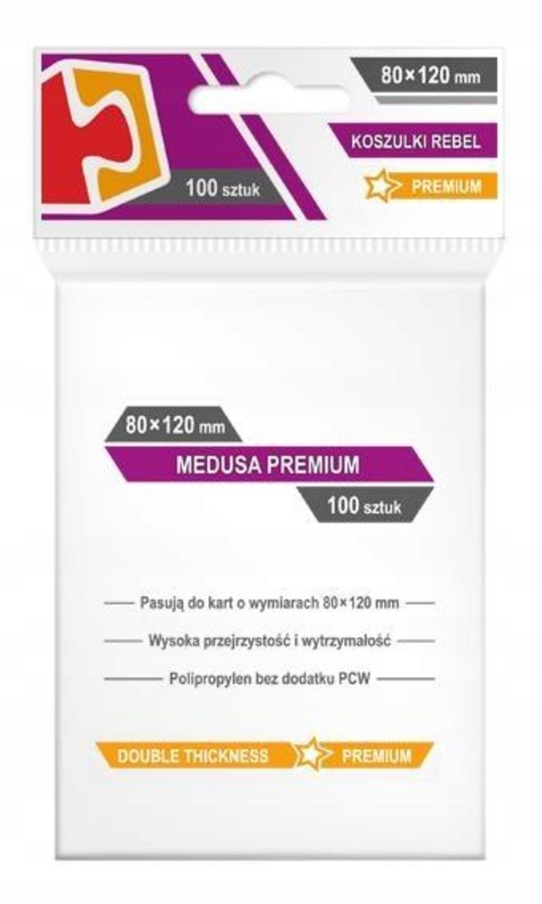 

Koszulki na karty Medusa Premium 80 x 120 mm