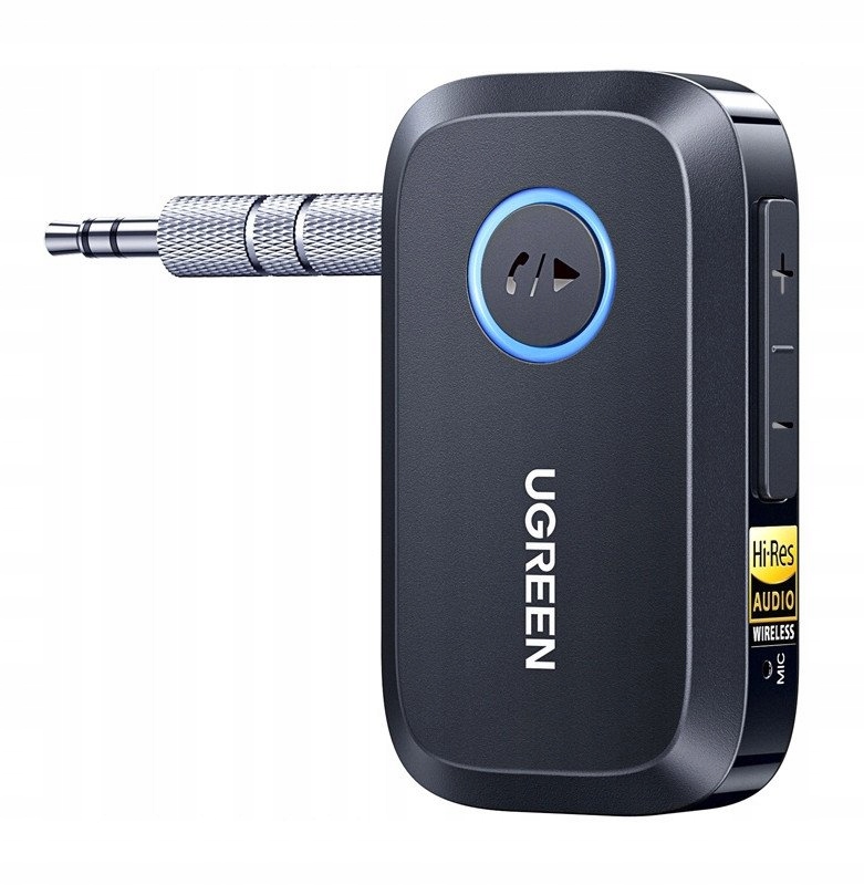 Ugreen 55546 Adapter Odbiornik Bluetooth 6.0 LDAC Hi-Res Audio AUX 3.5mm