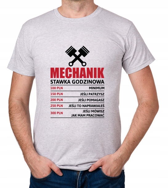 

koszulka Mechanik stawka godzinowa prezent