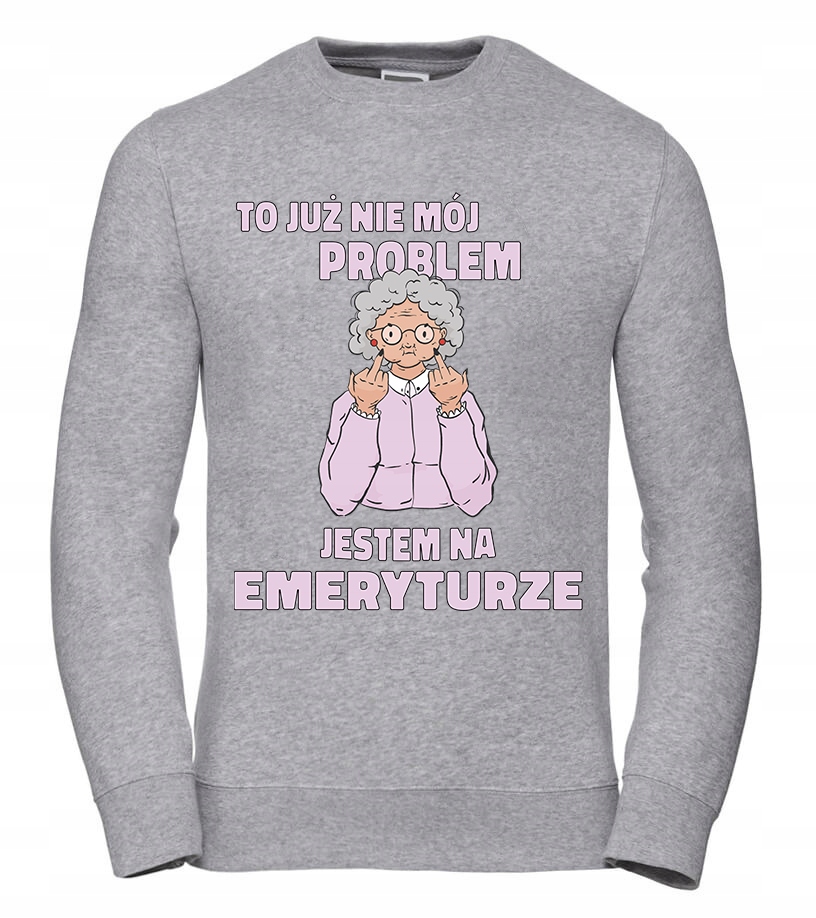 Mikina Důchod Už to není můj problém M Šedá