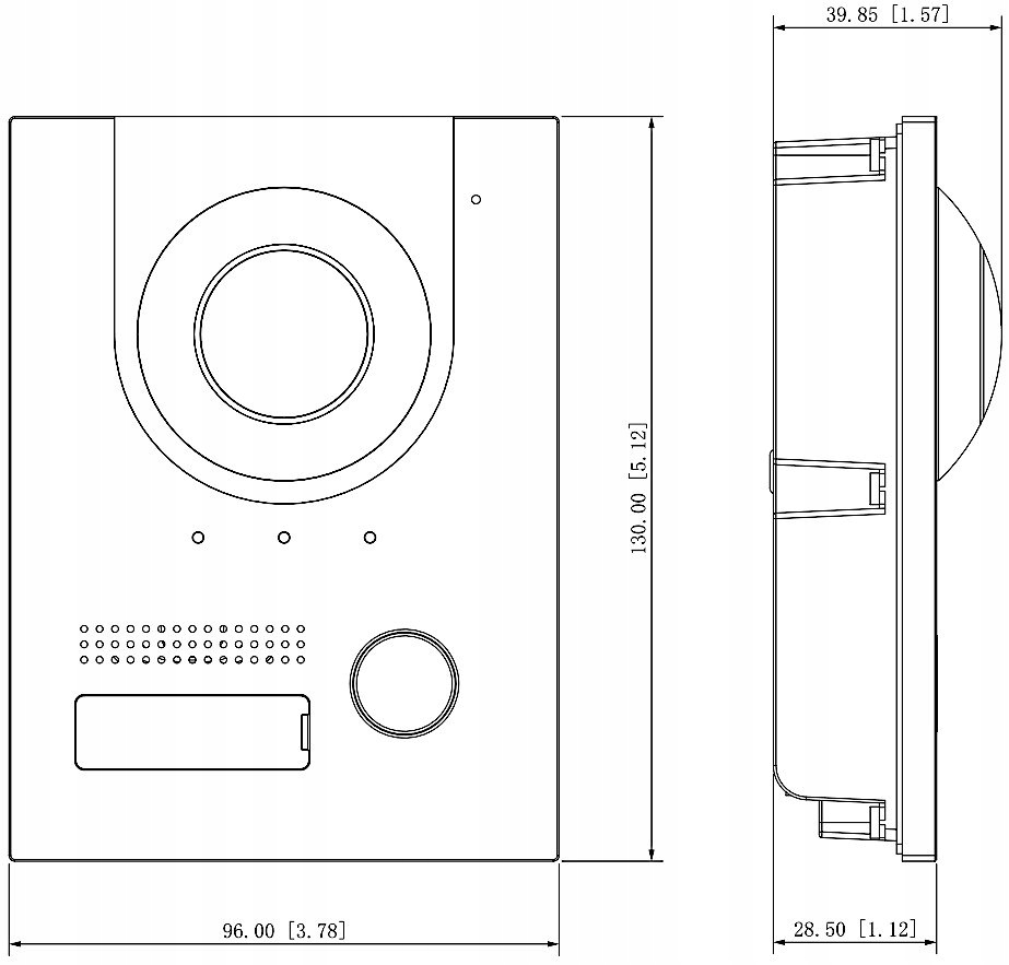 WIDEODOMOFON VTO2202F-P-S2 DAHUA Kolor czarny
