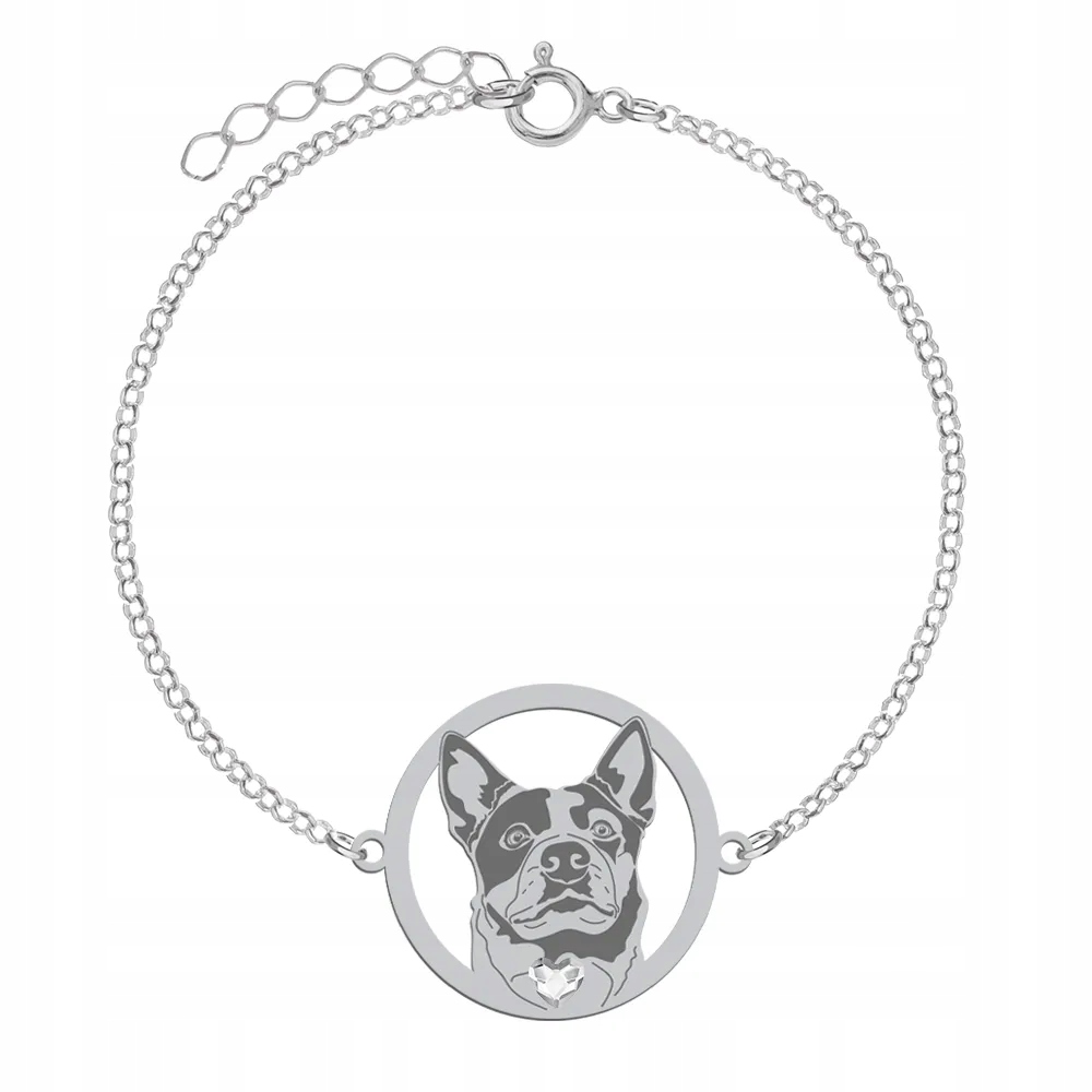Stříbrný náramek Australský Cattle Dog 925 Dárek Šperky Gravírování