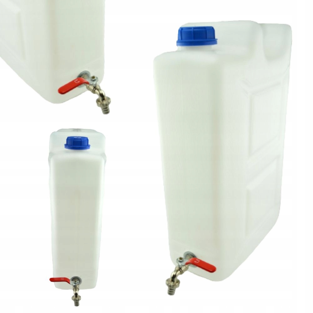 Pojemnik na Wodę z Kranikiem 20L Bańka Zbiornik SOLIDNY Kanister Plastikowy