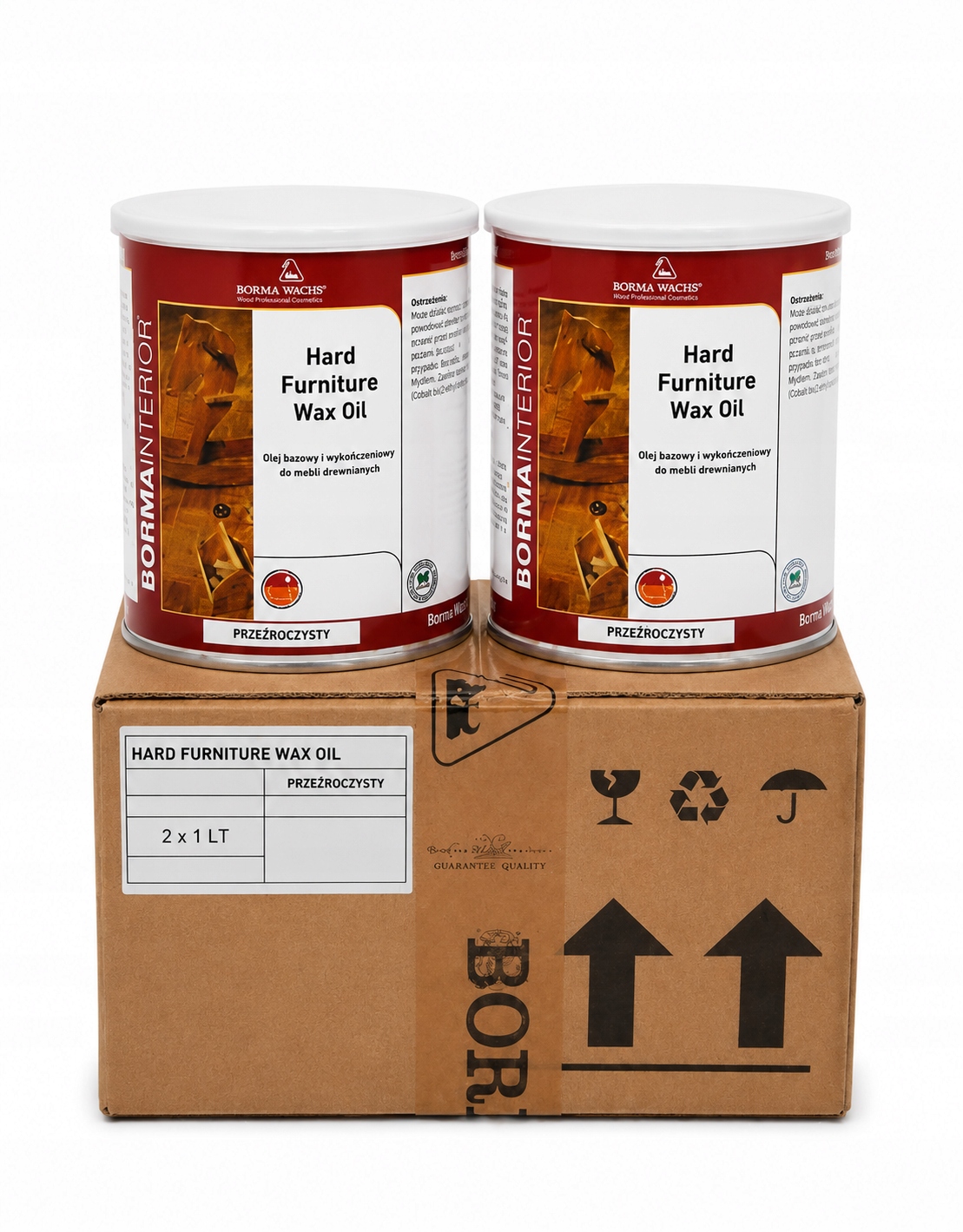 Olejovosk/Hard Furniture Wax Oil na dřevo a nábytek Sada 2 × 1 L