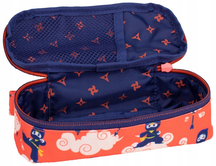 Piórnik SZKOLNY SASZETKA TUBA Piórniki Dla Dzieci owalny Ninjutsu czerwony