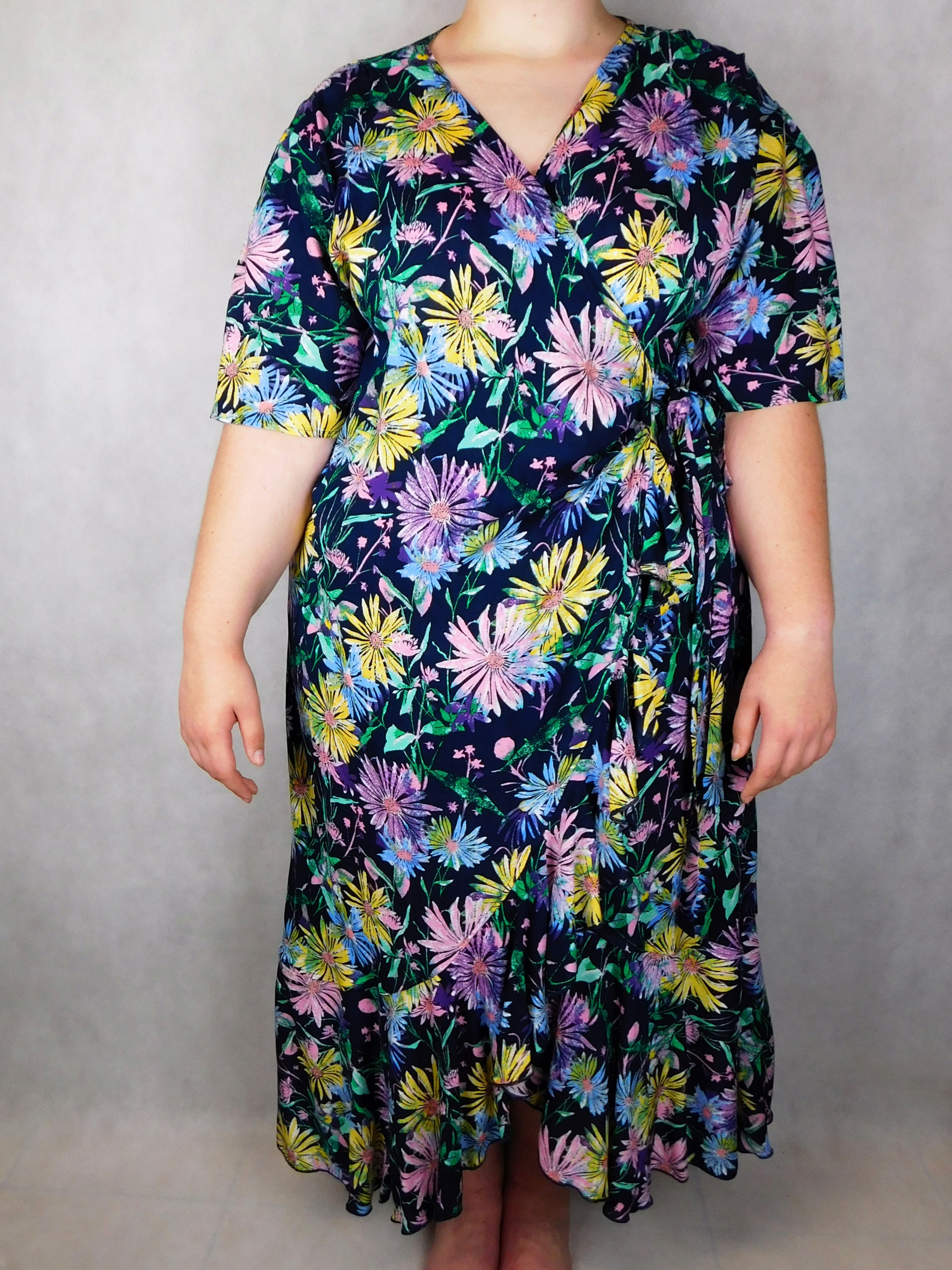 Sukienka kopertowa hiszpanka 4XL - 60/62 Długość inna