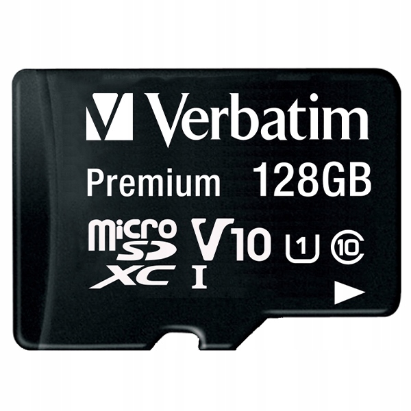 Verbatim Karta microSDXC 128GB V10+ adapter czarny/black 44085